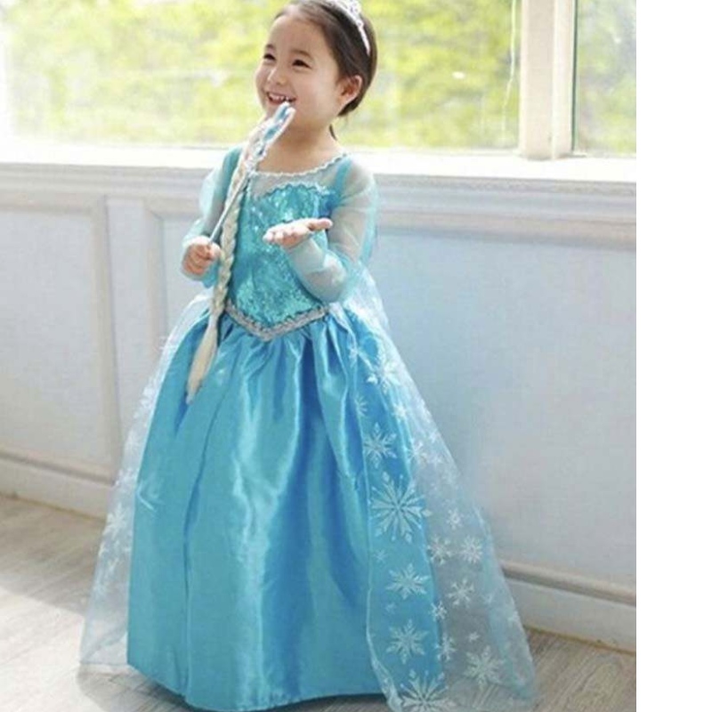 Lasten joulun syntymäpäiväjuhlat Prinsessa Cosplay Elsa 2 Girls Dress DGHC-002