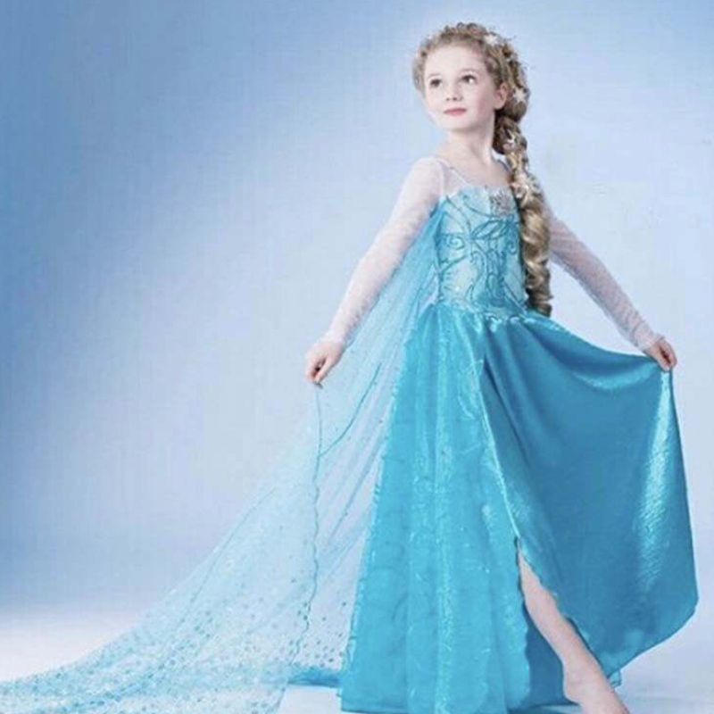 Lasten joulun syntymäpäiväjuhlat Prinsessa Cosplay Elsa 2 Girls Dress DGHC-002