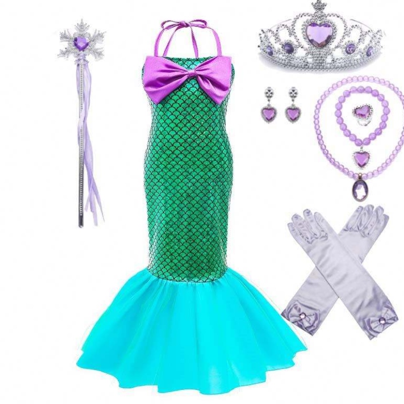 Amazon Hot Myynti Fancy Party Princess Ariel Cosplay Up Kids Mermaid -puku DGHC-028