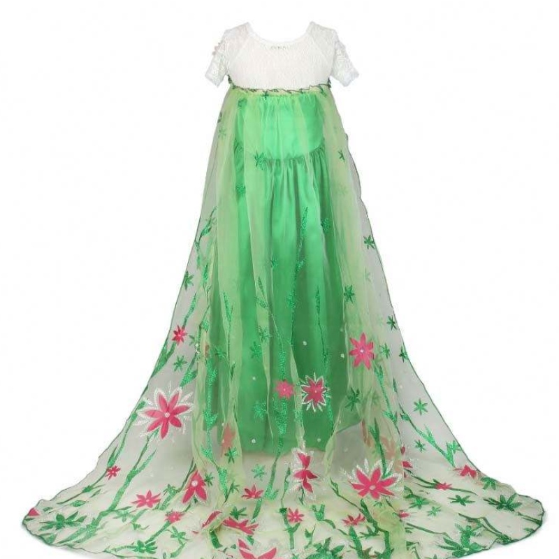 Amazon Top Seller Girl -syntymäpäivämekkopuku Prinsessa Anna Kids Dress Elsa 4-10Y HCGD-019