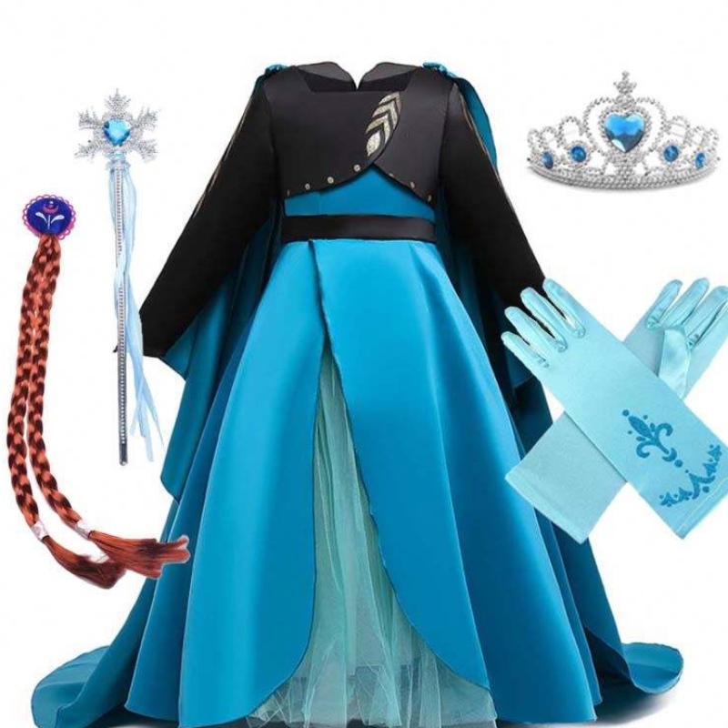 Queen Coronation -puku New Elsa 2 Girl Dress Elsa pukeutuu lapsille HCGD-035