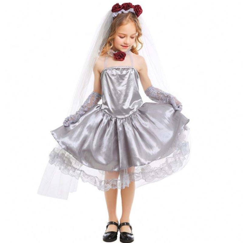 Halloween Cosplay -puku Fancy Grey Girls Ghost Bride -puku puku HCVM-009