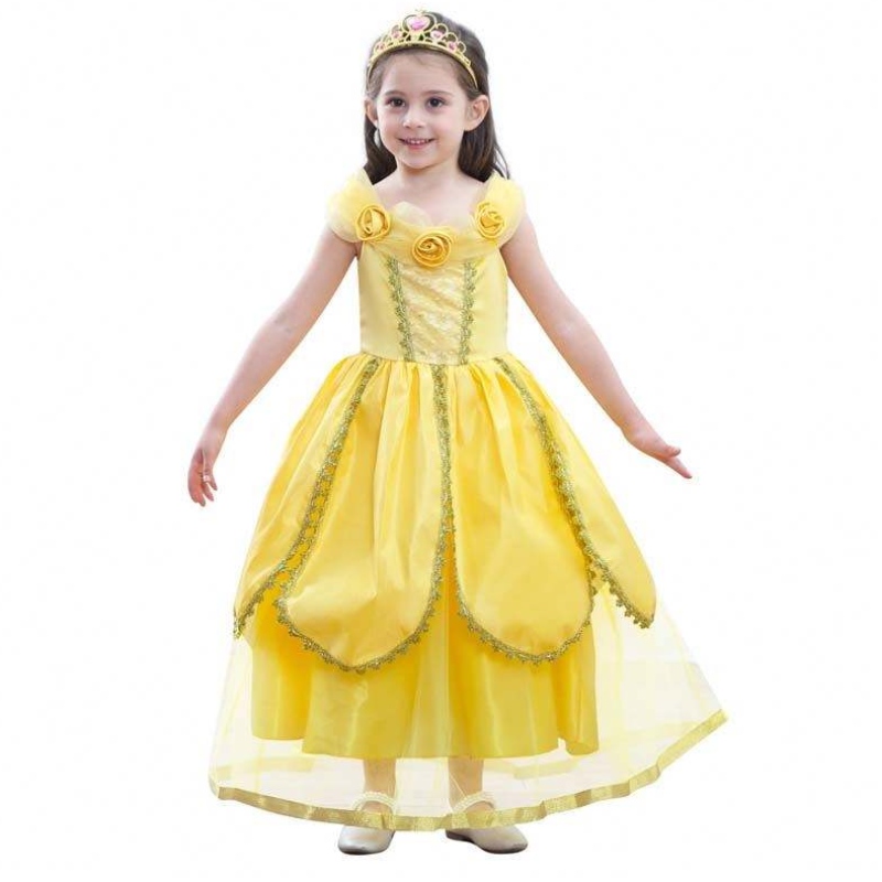 2022 Uudet saapuvat Little Kid Ball -puku Halloween Party Cosplay Girls -prinsessa Belle Beauty Cusme HCBL-004