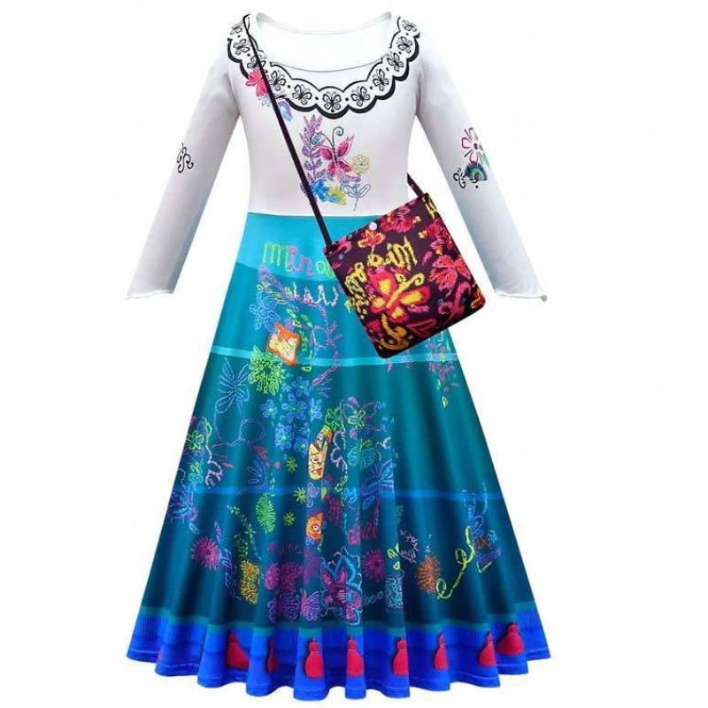 Trendit Products 2022 90-160 cm Halloween Princess -mekko Isabela Madrigal Encanto Mirabel Cosplay HCIS-012