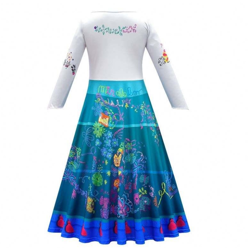 Trendit Products 2022 90-160 cm Halloween Princess -mekko Isabela Madrigal Encanto Mirabel Cosplay HCIS-012