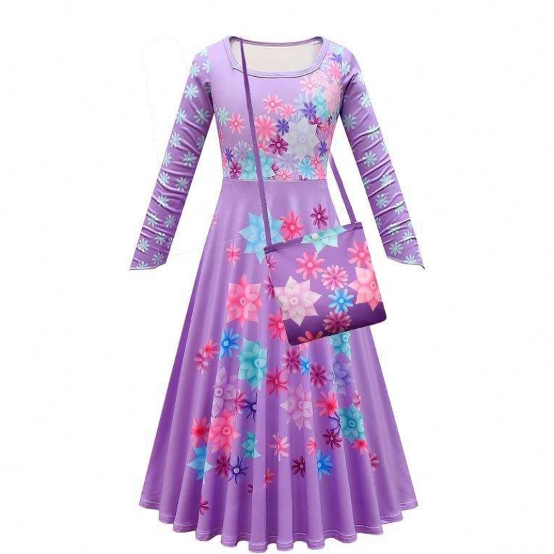 Trendit Products 2022 90-160 cm Halloween Princess -mekko Isabela Madrigal Encanto Mirabel Cosplay HCIS-012