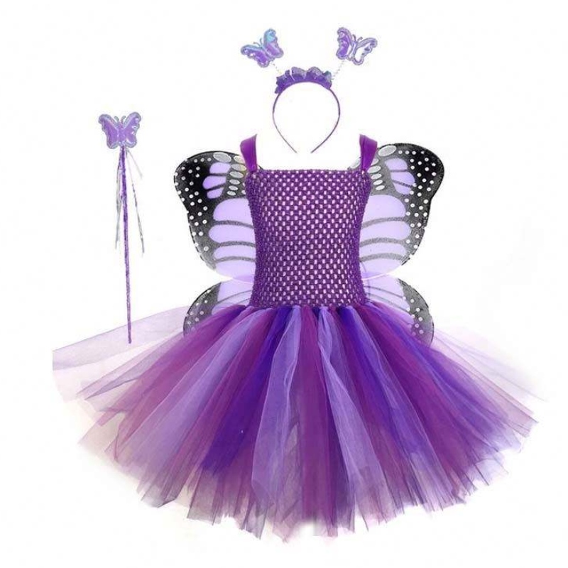 Joululasten syntymäpäiväjuhlat Gradient Mesh Tutu Butterfly Fairy -puku Kids HCMU-013