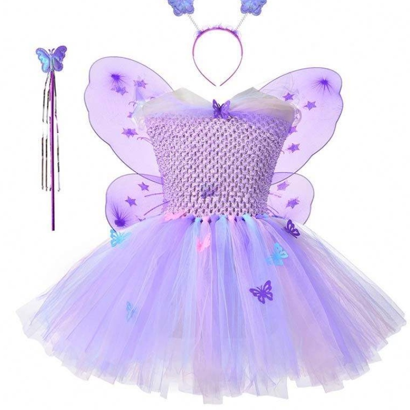 Joululasten syntymäpäiväjuhlat Gradient Mesh Tutu Butterfly Fairy -puku Kids HCMU-013