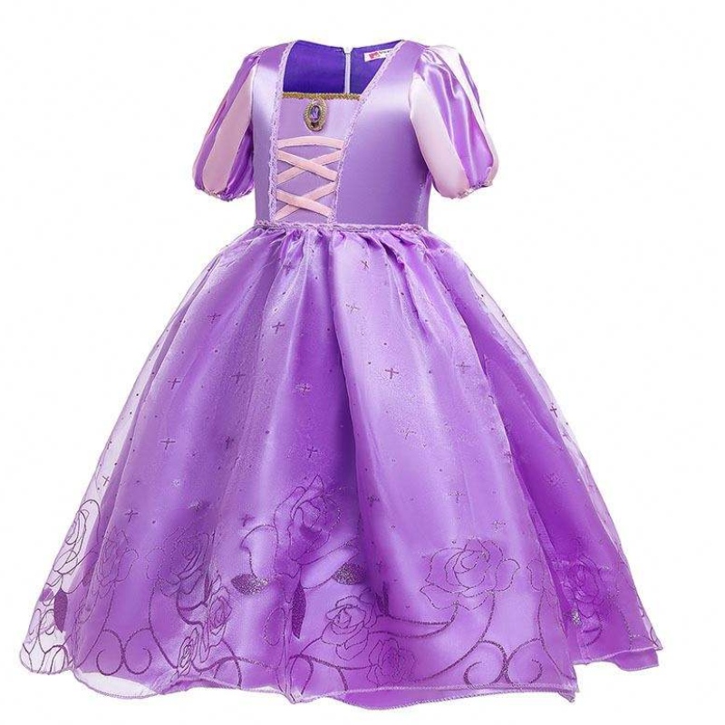 Halloween Christmas Carnival Puku Kid Princess Purple Tulle Rapunzel -mekko Lasten HCRS-017
