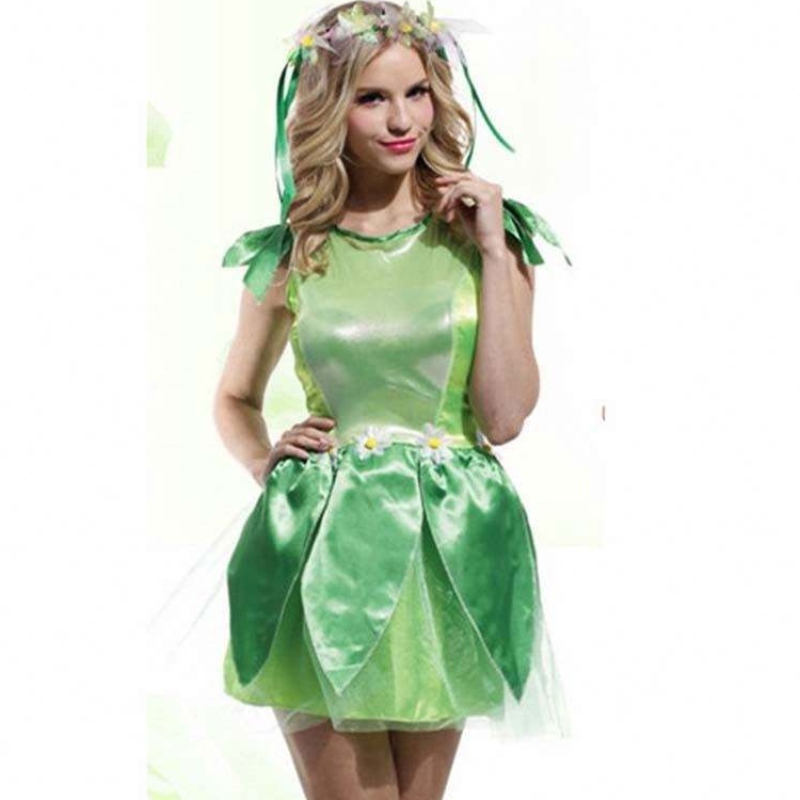 Tytöt Halloween Party Fairy Up Kids Green Fairy Dress -puku HCTB-008
