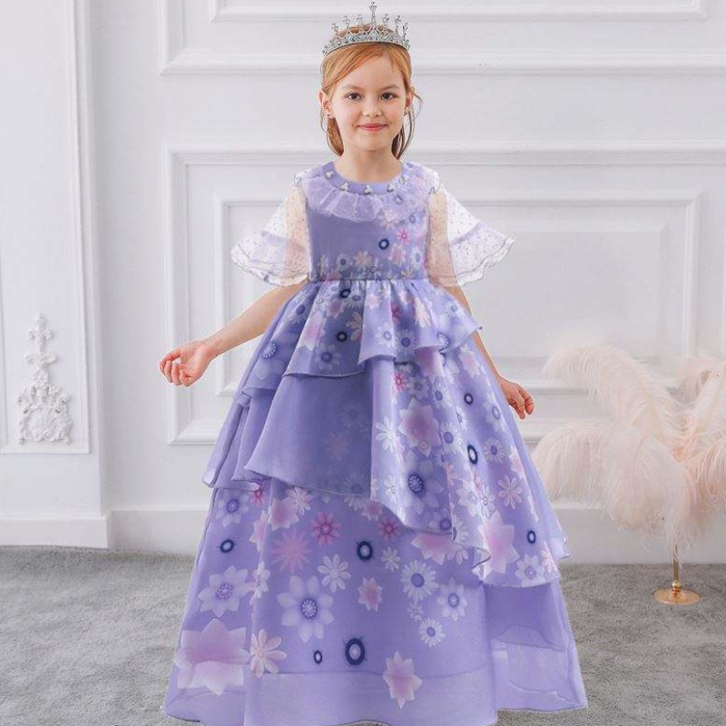 Baige Encanto Mirabel cosplay -puku -TV&movie Kids Fancy Carnival Easter Princess Dress MFMW002