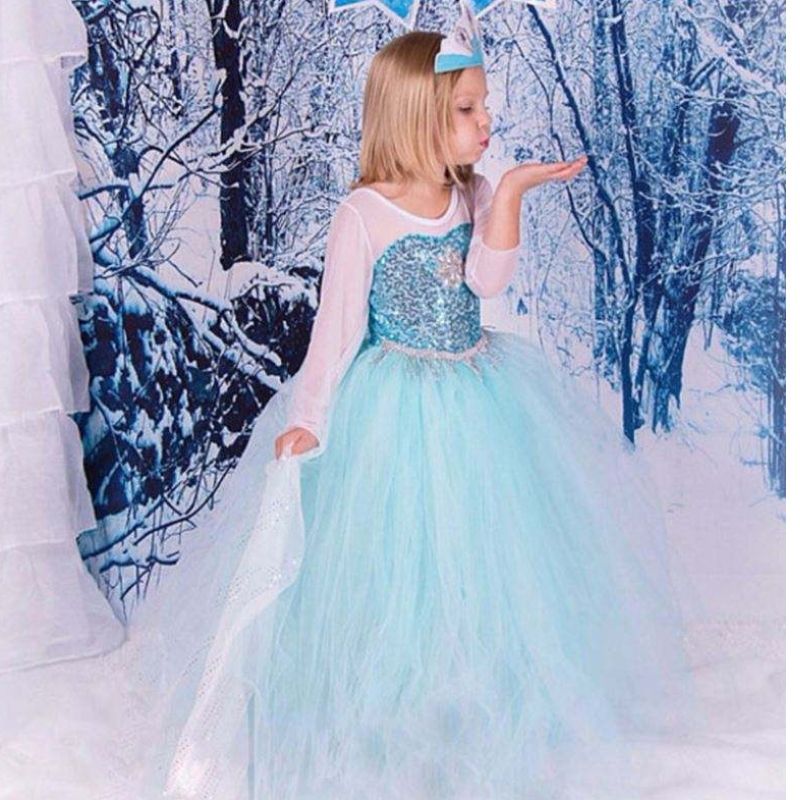 Fancy Baby Frocks Elsa -puku joulu Halloween -juhlimekot lapsille