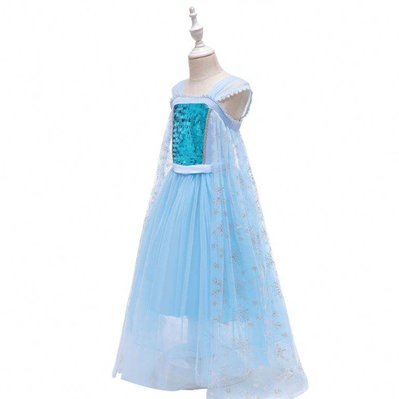 Uusi Snow Queen Performance Puku Prinsessa Elsa Blue mekko Halloween -puku BX1705