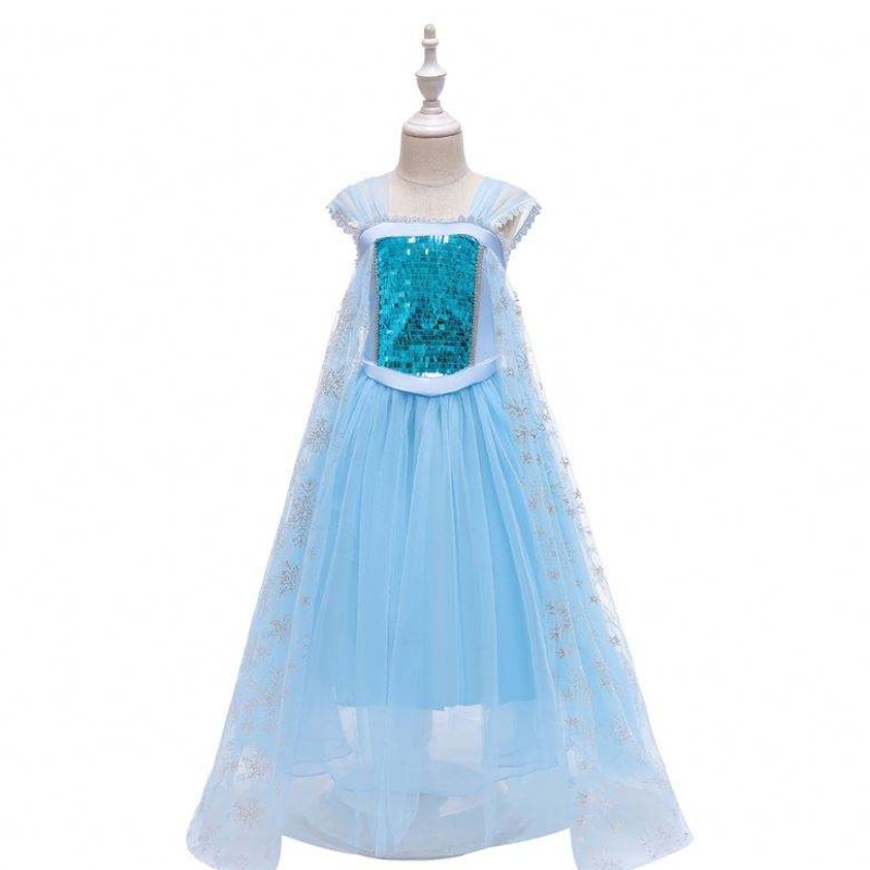 Uusi Snow Queen Performance Puku Prinsessa Elsa Blue mekko Halloween -puku BX1705