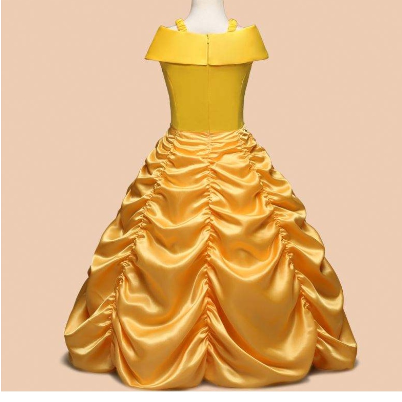 Baige Uusi saapuminen Bella Princess Girl Dress Lasten pukuvaatteet SMR012