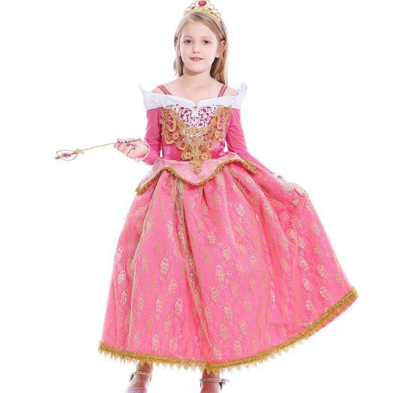 Baige Girls Dress Sleeping Beauty Prinsessa Aurora Lace Dress cosplay Performance Puku