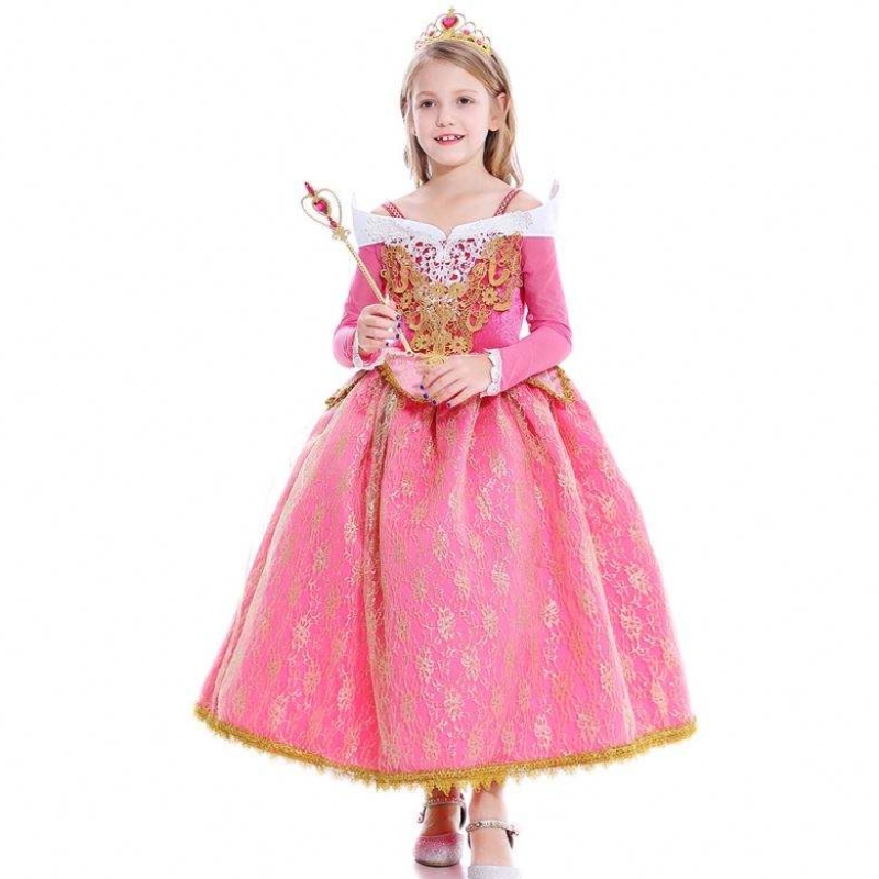 Baige Girls Dress Sleeping Beauty Prinsessa Aurora Lace Dress cosplay Performance Puku