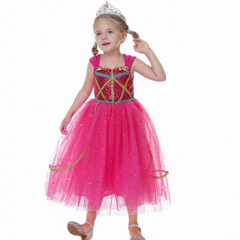 Baige Newjasmine Princess -mekko Halloween Cosplay -puku Kids Party Dress BX8140