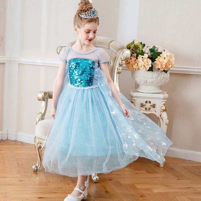 Baige Uusi saapuminen Hihaton Elsa Anna Fashion Kids Pukun cosplay Girls -pukujuhlat mekot