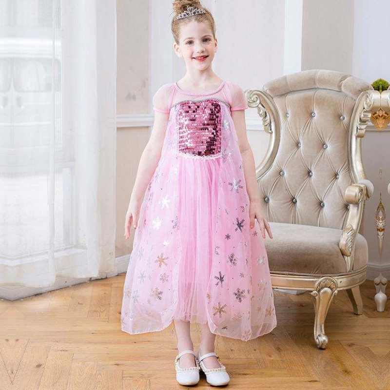 Baige Uusi saapuminen Hihaton Elsa Anna Fashion Kids Pukun cosplay Girls -pukujuhlat mekot