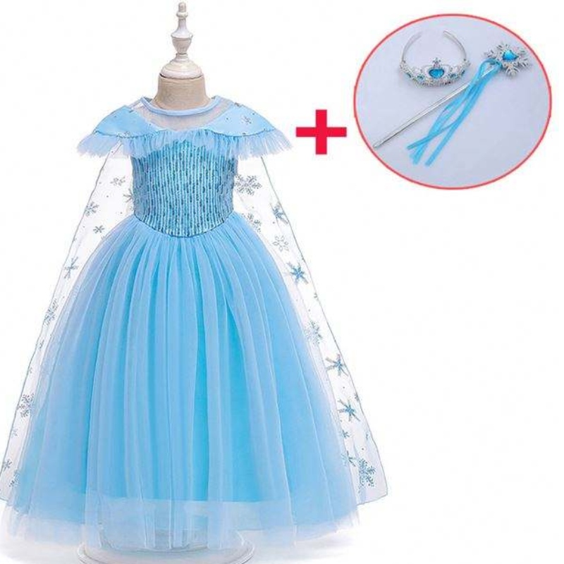 Uusi tuote prinsessa pukulastennaamiainen Elsa Anna Fashion Girl Cutme Party Dress Girls