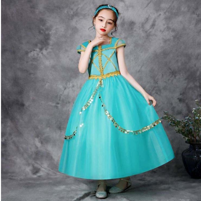 Kuuma myynti tyttöjen prinsessa puku Jasmine cosplay Summer Trends Party Wear Girl -mekot