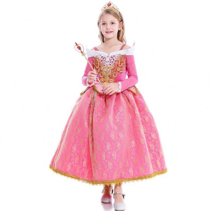 Tyttöjen pukeutuminennukkuva kauneusprinsessa Aurora Lace Dress cosplay Performance Puku D0701 SMR026
