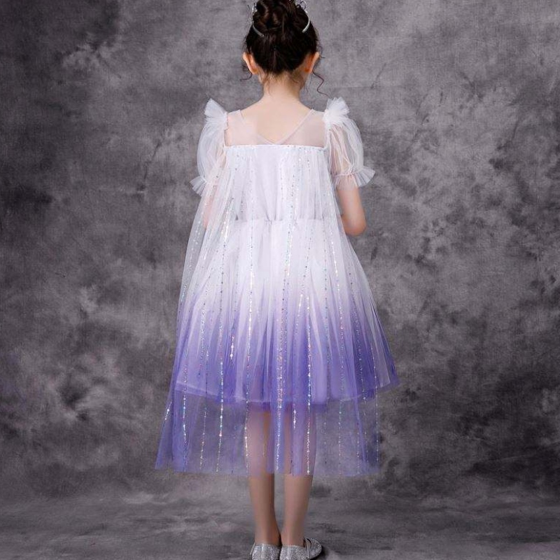 Uusi tyttö Elsa 2 Aisha White Dress Kids Princess Girls Halloween Prinsessa mekko tutu Summer Wedding Syntymäpäiväjuhlamekko
