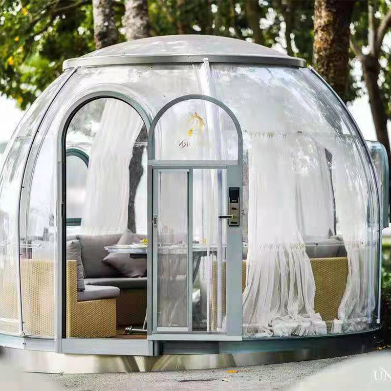 3,3 metriä Taloudellinen läpinäkyvä kupoli -teltta Geodeettinen ulkoilma retkeily Dome -teltta Resort -hotelliin, retkeilyyn, ulkoilma -aktiviteetteihin