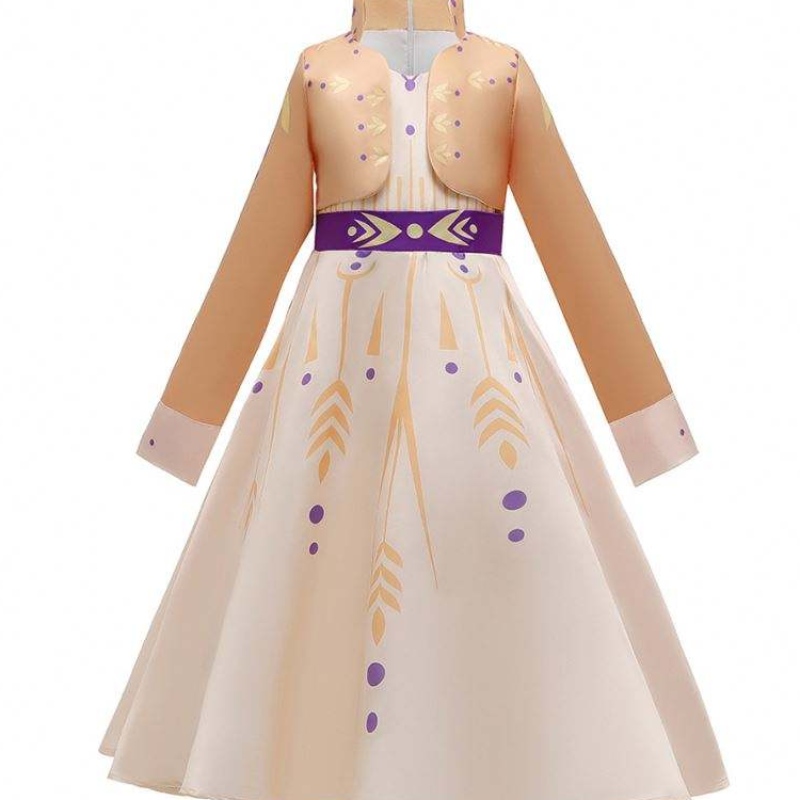 Prinsessa Elsa Winter Dress Girls Pitkähihainen Frozen2 Halloween -puku Lapset Rapunzel Tiana Mulan Cosplay