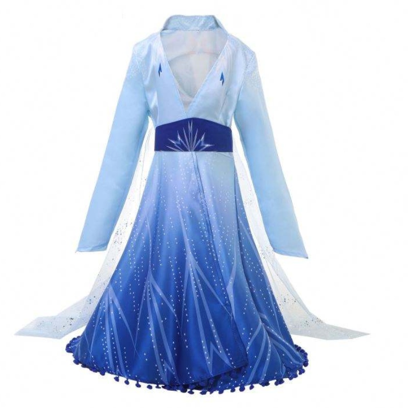 Uusi saapuminen Elsa Frozen Dress Princess Elsa -puku tytöille
