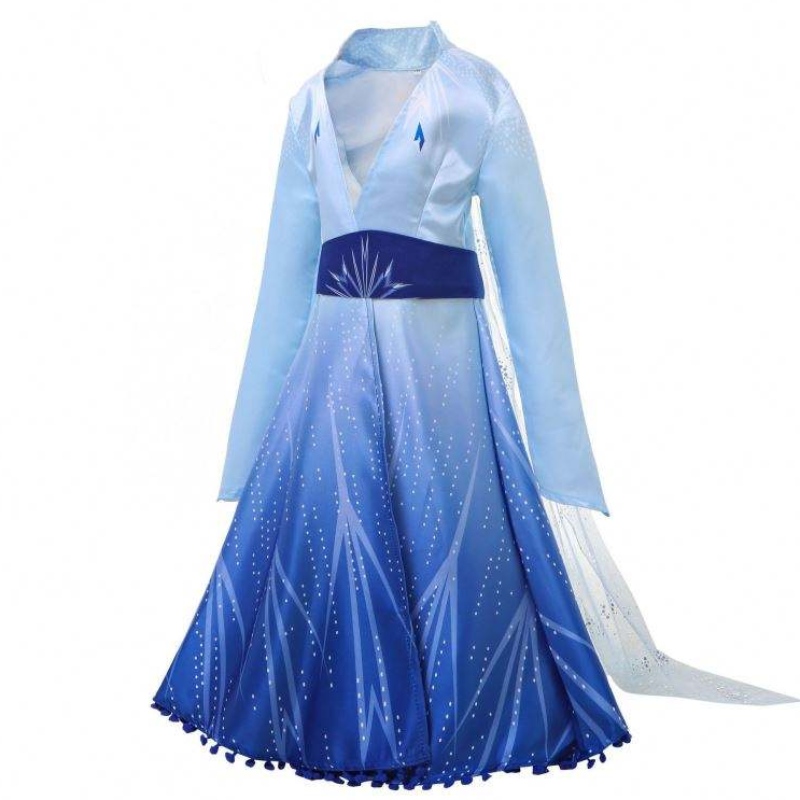 Uusi saapuminen Elsa Frozen Dress Princess Elsa -puku tytöille