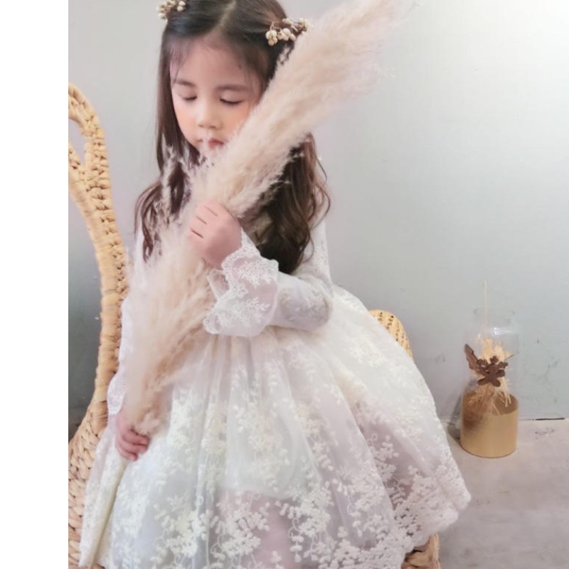 Tyttöjen pukeutuvat syksyn vaatteet tytölle tutu pitsi mekot lapset lapset vaatteet teini -ikäiset 5 6 vuotta juhlaprinsessa pallo kasvanut puvut