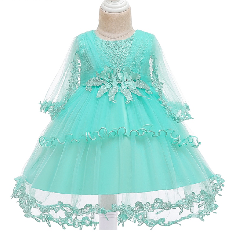 Ansoo Princess Flower Girl Dress Summer Tutu Hää Syntymäpäiväjuhlat Tyttöjen mekot lapsille Puku teini -ikäinen prom Design