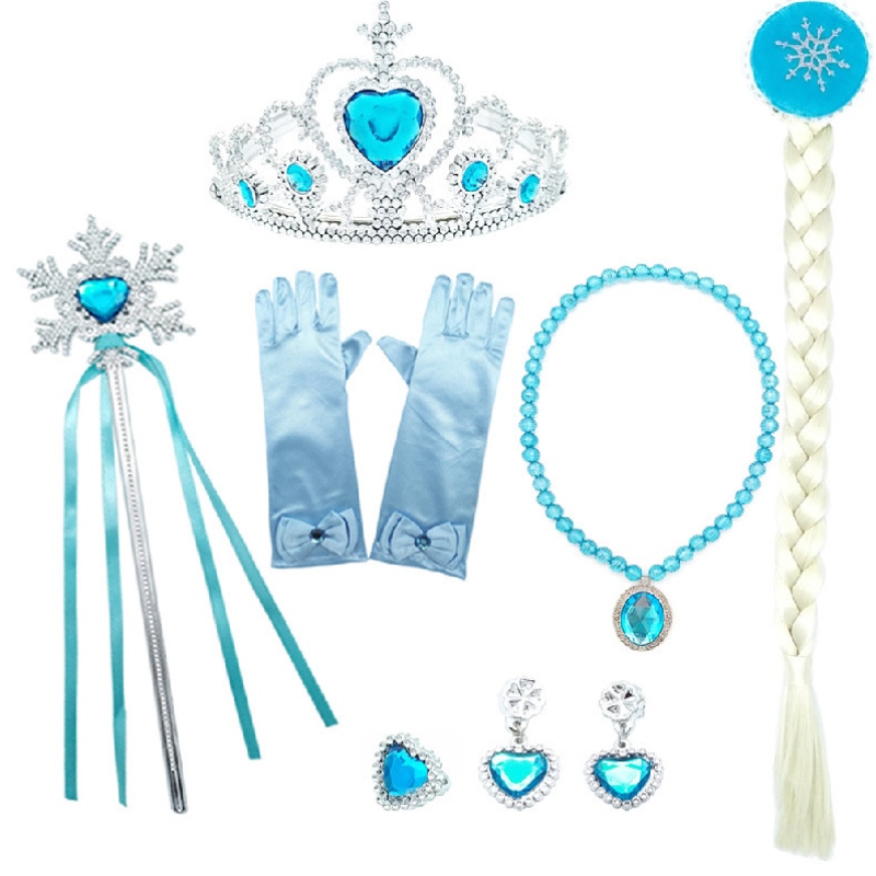 Tytöt Elsa pukeutuu juna -lasten kanssa, jotka helmivät pitkähihaiset lumimiehet Halloween Carnival Party Princess -puku