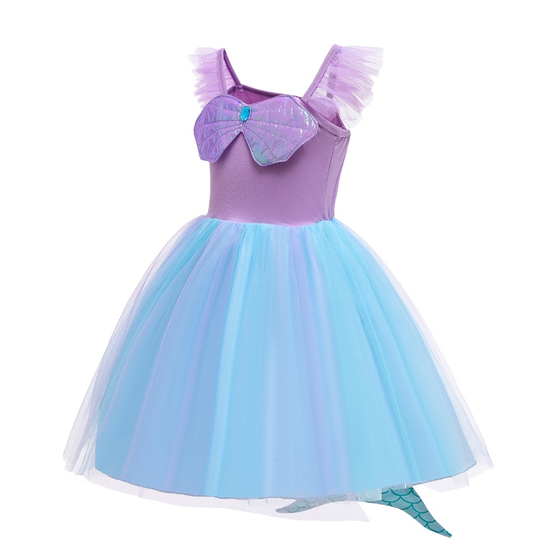 Prinsessamekko tyttövauvalle Fancy pieni merenneito cosplay -pukulainen lapsi Kids Ocean Siren Summer Clothing