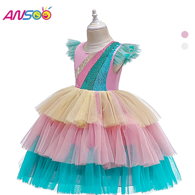 Ansoo ylellinen merenneito scales ballet tutu Kids Girls -sarjatut prinsessa Halloween cosplay -pukut tytölle