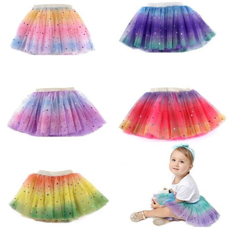 Mesh Performance Hame Tulle Rainbow Tutu -hame pienille tytöille