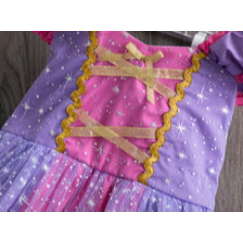 Tytöt Sophia Rapunzel Princess -mekko Fluffy Purple Dress Childrenin puvut