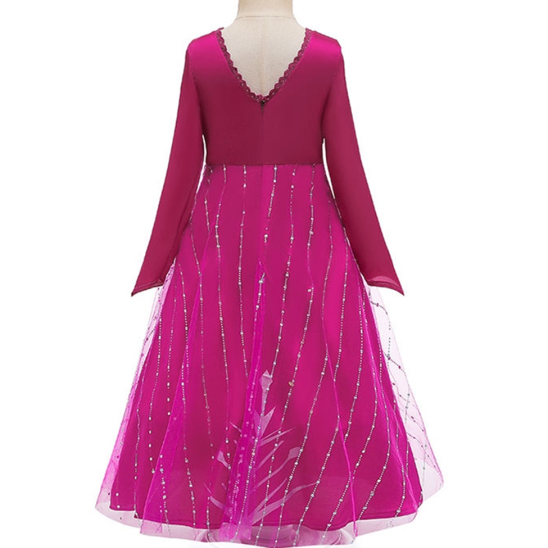 Ansoo online Halloween Anna Elsa -puku lapsille pukeutuvat pukut tyttö prinsessa-kuvitusmekko 2-13 vuotta tyttöjä