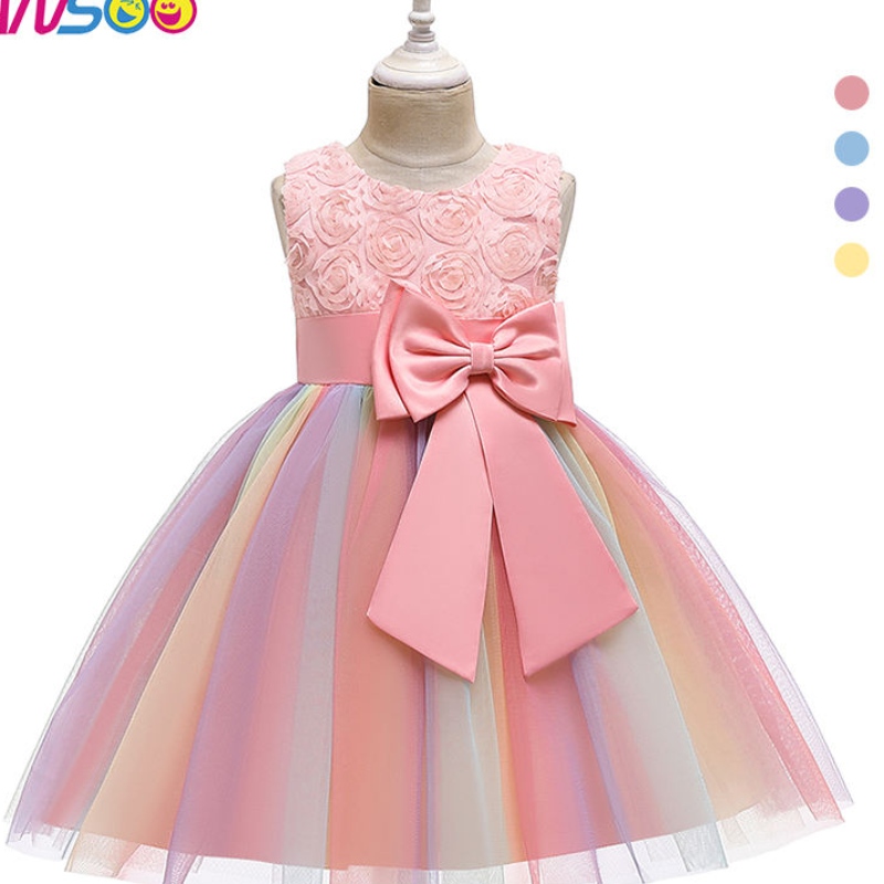 Ansoo -mekko tytöille Lapset Cartoon Vestidos Kids Tutu -mekot Taaperoikäiset kesähihattomat prinsessa -mekot tytöille