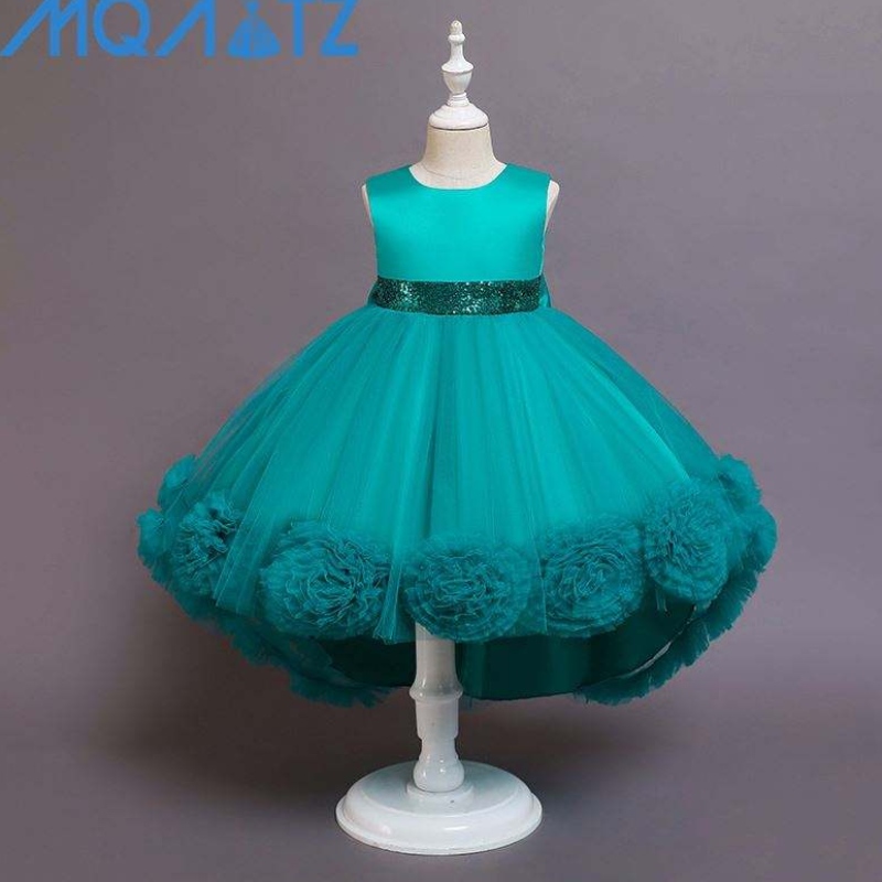 Baige kuuma myynti tyttö prinsessa juhlapuku Frock Kids Party Long Gown Flower Girl -mekko