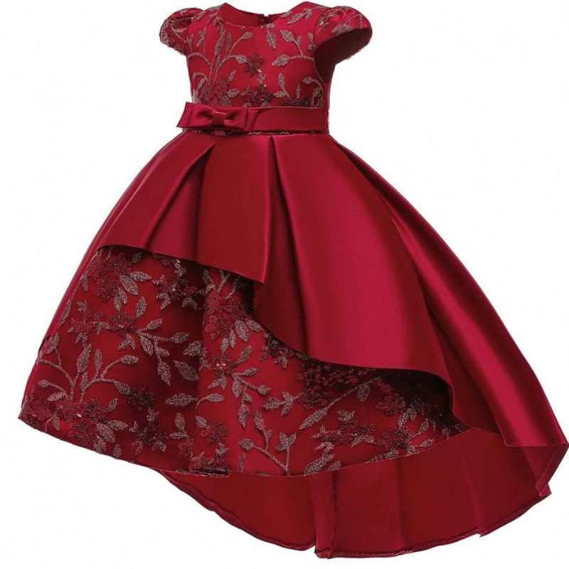 Baige New Year Frock Kids Party Wear Pitkän hännän Kid Flower Girl Western Party Formal Birthday Dress