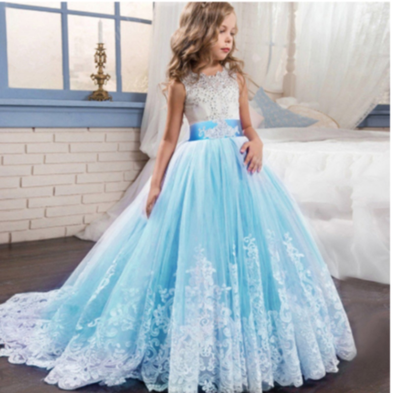 Baigeluxury Design tukkumyynti Kids Wedding Event -pallon puku Fancy Princ PROCK FROCK Girl Party Dress LP-231