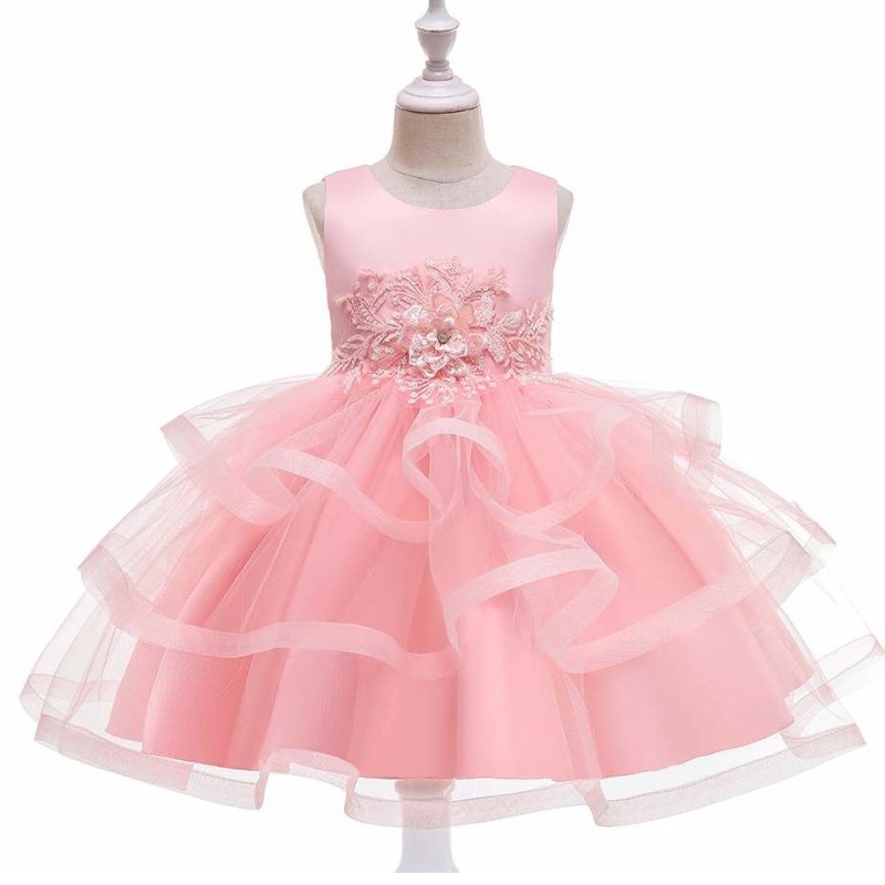 Baige Little Kid Baby Kid Flower Girl Summer Syntymäpäiväjuhlapuku Pukuprinsessa mekko 3-10 vuotta