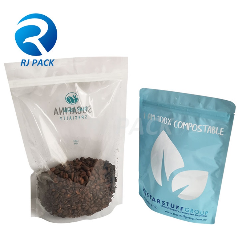 RJ -konttien lähetys - muovinen kompostoitava pakkauspussi