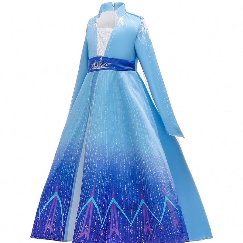 Baige kuuma myynti lasten vaatteet tytöt elsa pukulakku cosplay girl dress