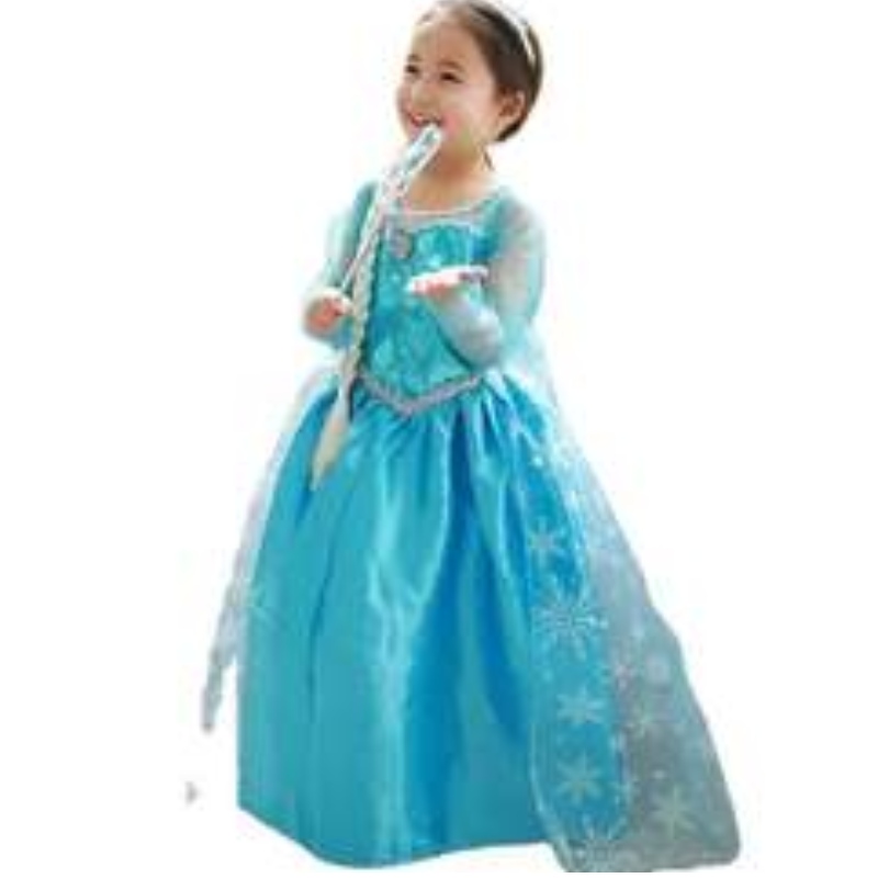 Frozen Elsa Anna -puku Elsa 2 -mekko Halloween Girls \\ 'mekot paljettisesti