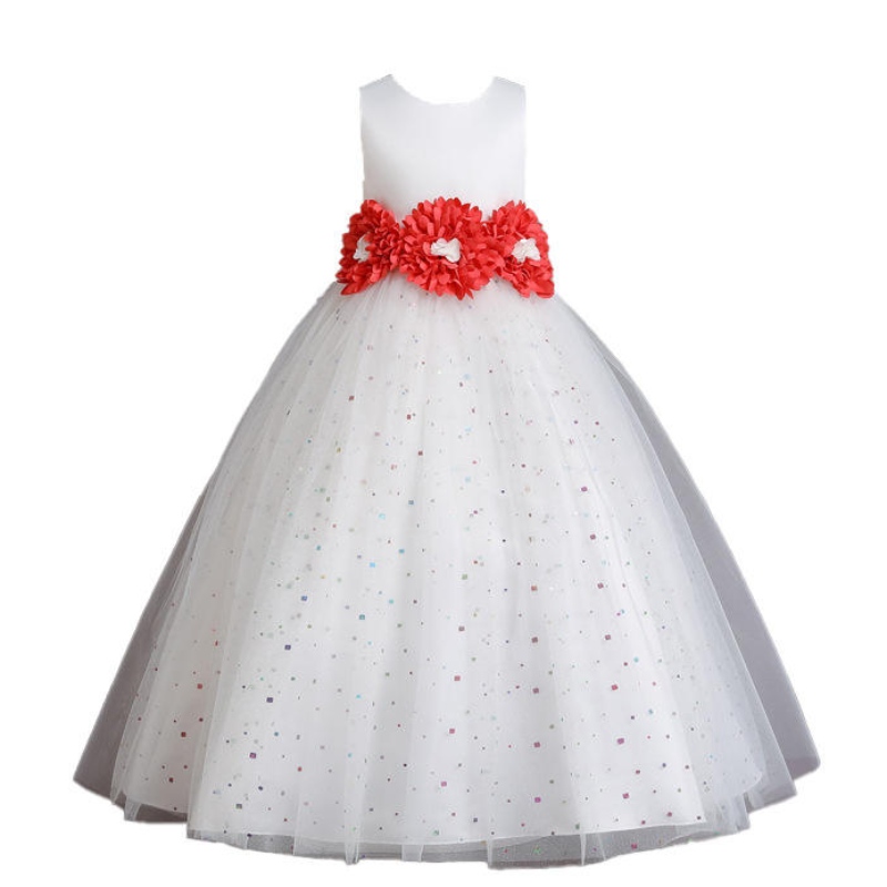 Lace Princess -mekko lapsille tyttöjen syntymäpäivien häävaatteet Tyylikäs juhla tutu Backless Bowknot -puku