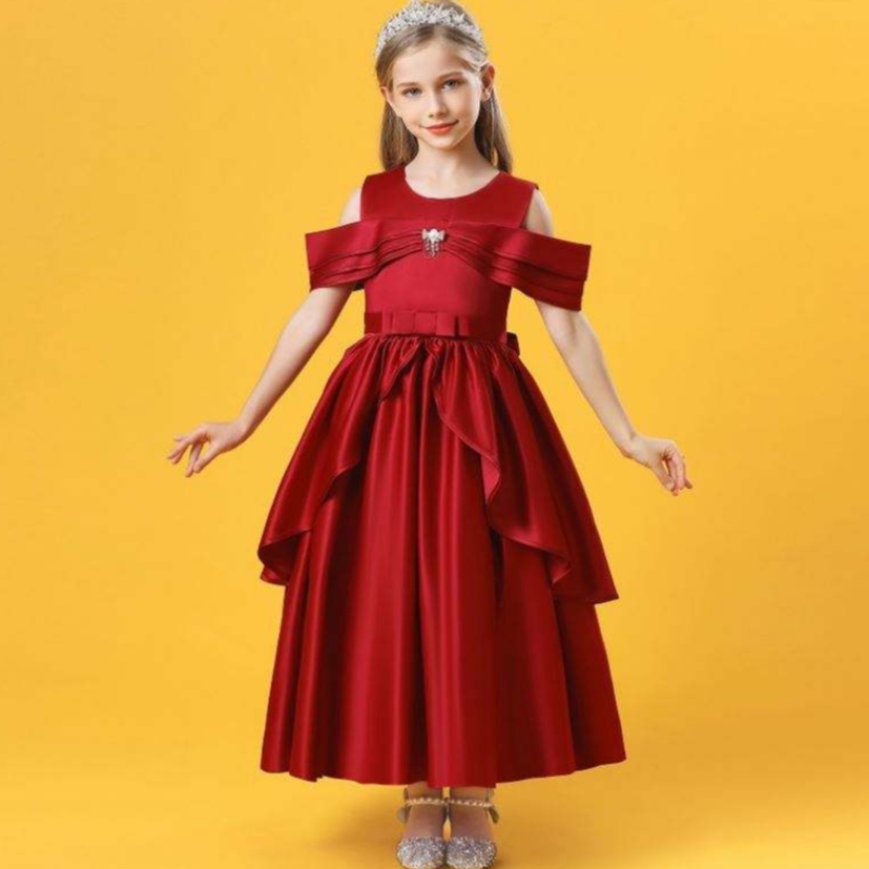 Baige Spring Uusi saapuminen Little Girls \\ 'Mekot Baby Frock Syntymäpäiväjuhlat Pitkä mekko 2073